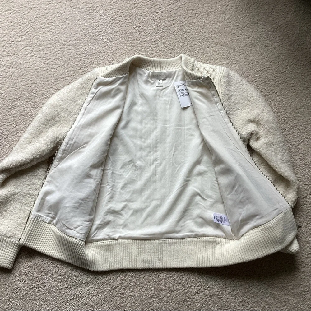 Caslon Cable Zip Up Cardigan XS
